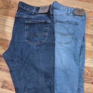2 Pairs Men's Levi Strauss Signature Gold Jeans Relaxed Fit Size 42x30